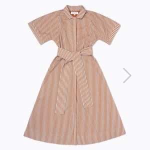 Buru Peter pan collar day gown shirt dress S
